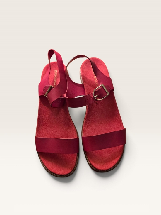 Cole Haan Shoes - Cole Haan Red Original Grand Leather Buckle Sandals